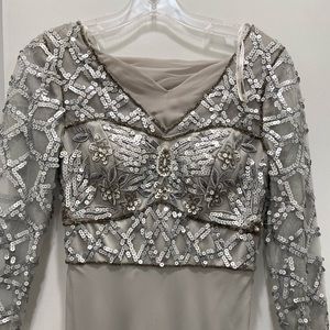 Gray evening dress size 0